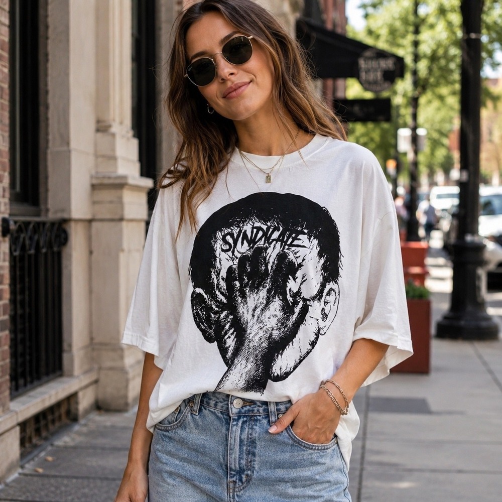 Syndicate Paris Graphic Print Crew Neck Sweatshirt Top Streetwear